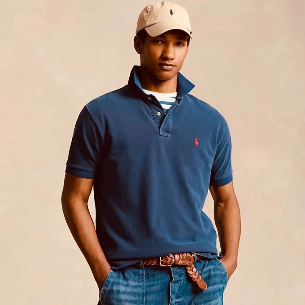 POLO Ralph Lauren Original Fit Mesh Polo Shirt, blue